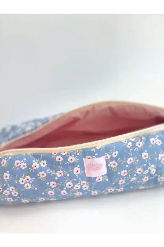 Сумка-органайзер для всех деталей, совместимых с Dyson, большая косметичка XXL - синий цветочный - 5