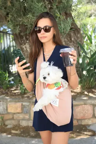 Сумка-переноска для собак цвета загара (PET SLING) Кенгуру - бежевый - 5