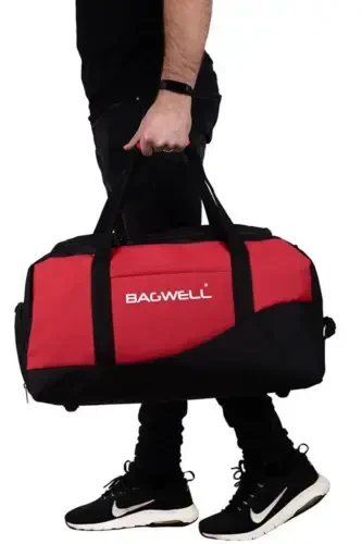 Сумка спортивная дорожная и фитнес с отделением для обуви - Красная - BAGWELL (1)