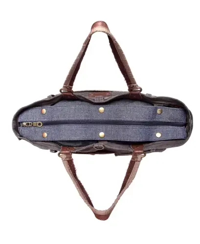 Сумка-тоут Canvas Lake Toya — серая - 6