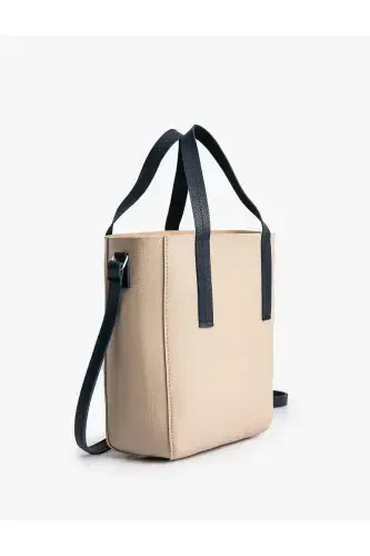 Сумка-тоут из искусственной кожи, среднего размера - 1