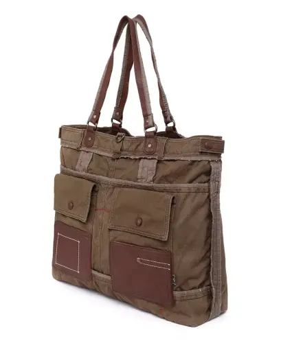 Сумка-тоут Lake Toya Canvas, оливковая - 9