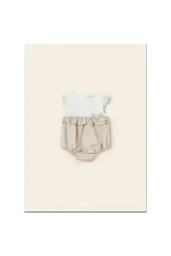 Summer Baby Girl Romper Cream - 1