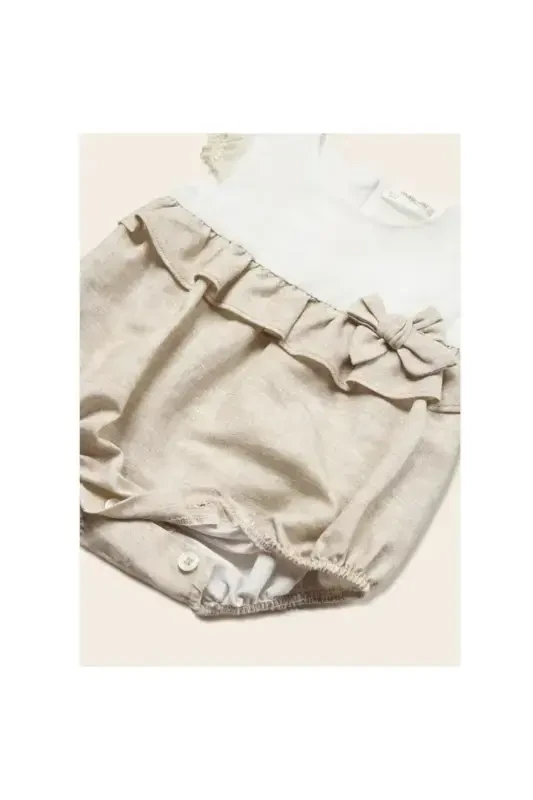 Summer Baby Girl Romper Cream - 2