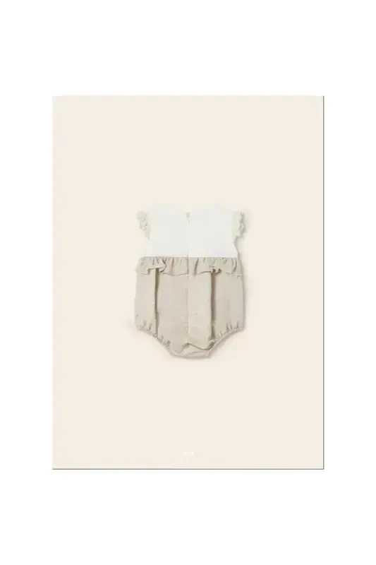 Summer Baby Girl Romper Cream - 3