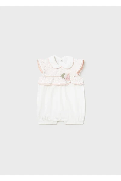 Summer Baby Girl Short Jumpsuit white-pink-White - MAYORAL