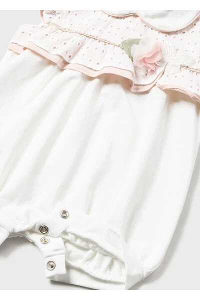 Summer Baby Girl Short Jumpsuit white-pink-White - MAYORAL (1)