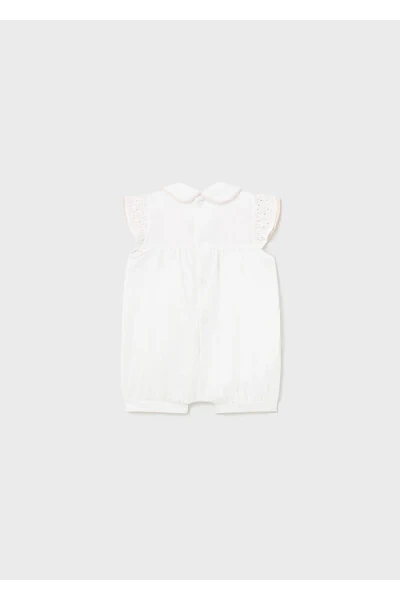 Summer Baby Girl Short Jumpsuit white-pink-White - 3