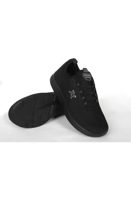 Summer Breathable Daily Men's Sneakers Walking Running-BLACK - 1