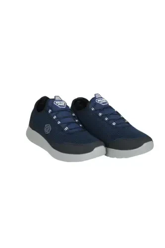 - Summer Breathable Daily Men's Sneakers Walking Running - Navy Blue - PHOBOS (1)