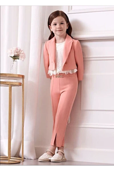 Summer Girl Jacket Pants Set Pink 5279 - 1