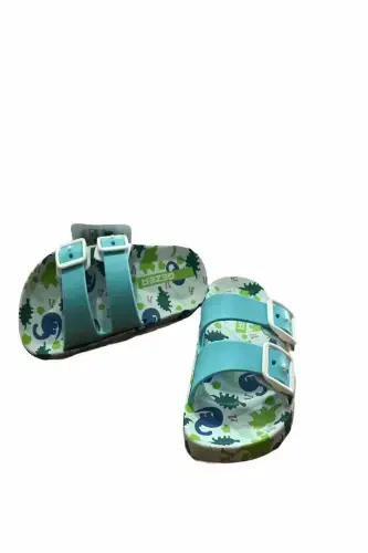 Summer Kids Non-Slip Sole Pool Sea Bath and Outdoor Slipper Model-TURQUOISE COLOR - 1