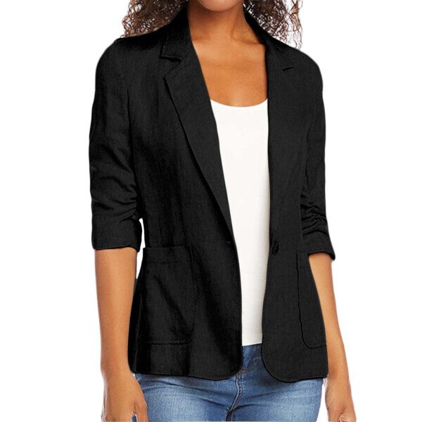 Summer linen blazer for women - 10