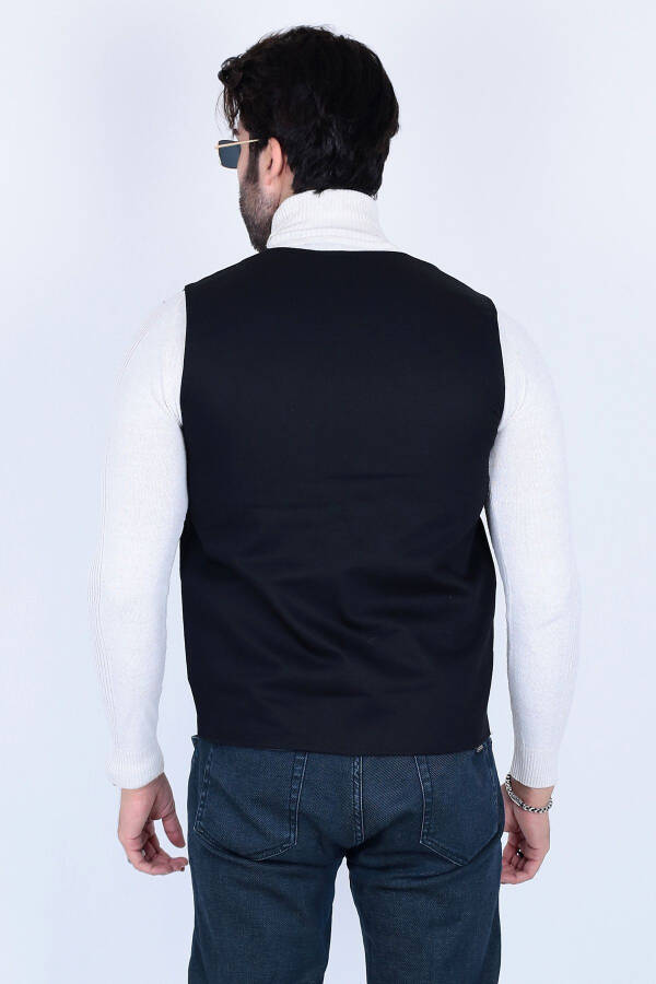 Summer linen men's vest, multi-pocket. - 6