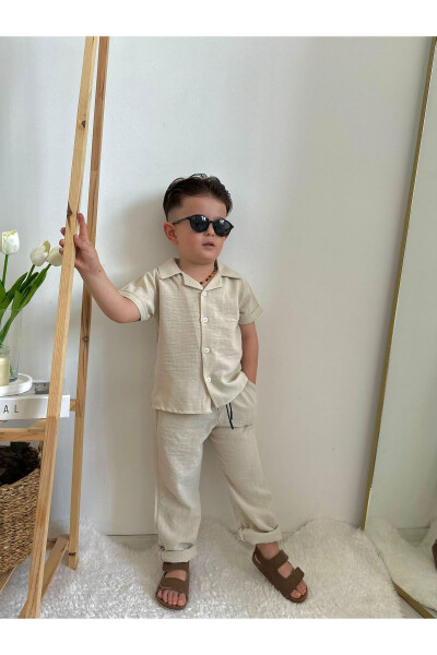 Summer Style Linen Suit for Boys - 1