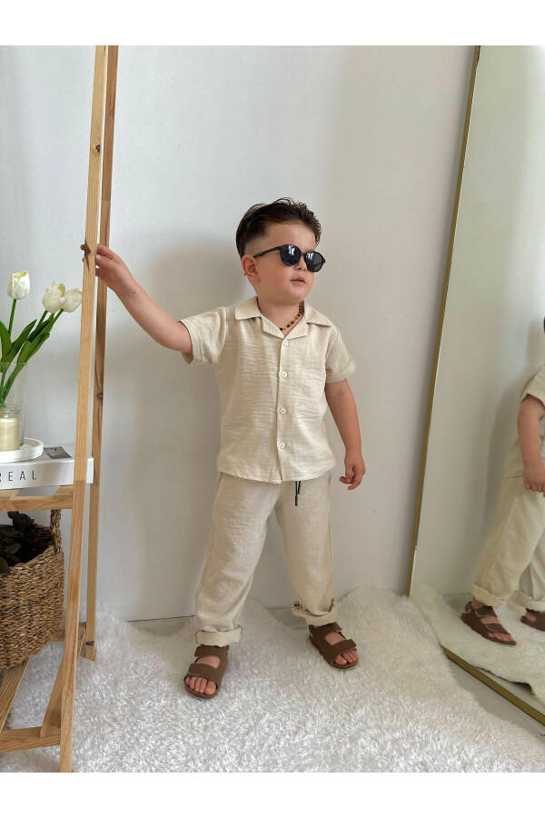 Summer Style Linen Suit for Boys - 3