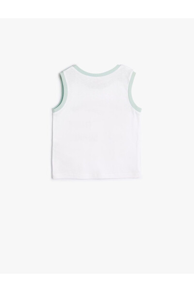 Summer themed, sleeveless athletic tank top with print - 2