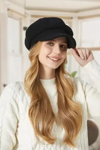 Sumolux Ayollar Beret Nyusboy Shlyapa Fransuz Jun Cap Klassik Kuz va Bahor Qish - 3
