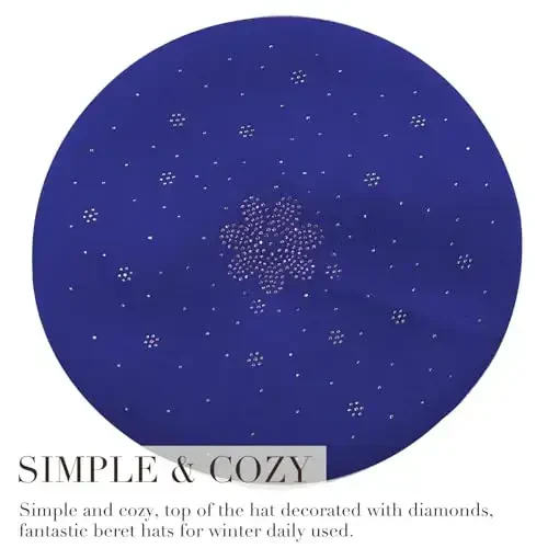 Sumolux Ayollar Beret Shlyapa Frantsuz Jun Beret Beanie Qalpog'i Klassik Qattiq Rang Kuz Qishki Shlyapalar - 4