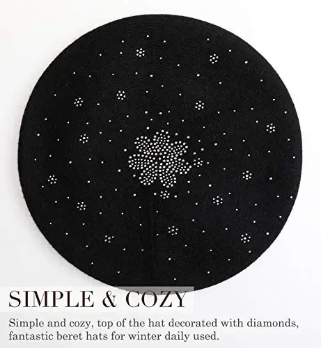 Sumolux Ayollar Beret Shlyapa Frantsuz Jun Beret Beanie Qalpog'i Klassik Qattiq Rang Kuz Qishki Shlyapalar - 4