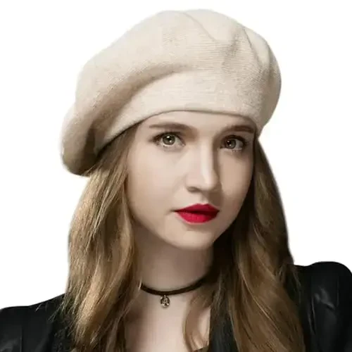 Sumolux Ayollar Beret Shlyapa Frantsuz Jun Beret Beanie Qalpog'i Klassik Qattiq Rang Kuz Qishki Shlyapalar - Modazone