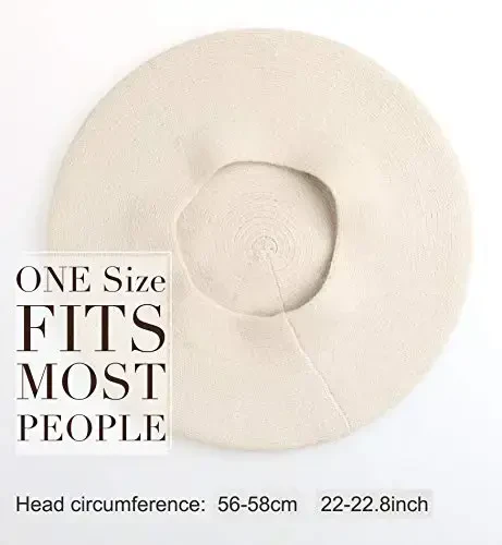 Sumolux Ayollar Beret Shlyapa Frantsuz Jun Beret Beanie Qalpog'i Klassik Qattiq Rang Kuz Qishki Shlyapalar - 2