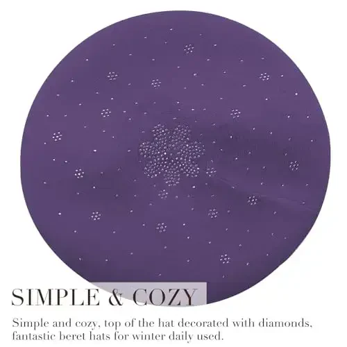 Sumolux Ayollar Beret Shlyapa Frantsuz Jun Beret Beanie Qalpog'i Klassik Qattiq Rang Kuzgi Qishki Shlyapalar - 4