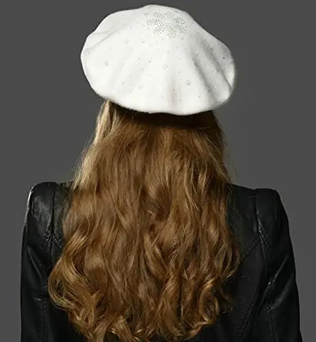 Sumolux Ayollar Beret Shlyapasi Fransuz Jun Beret Beanie Qopqoq Klassik Bir Rangli Kuz-Qish Shlyapalari - 3