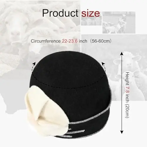 Sumolux Beanie Hats for Women Wool Skull Cap Beret Floral Cuffed French Vintage Dress Cloche Classic Winter 1920s - 5