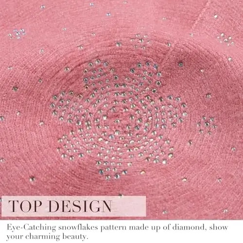 Sumolux Women Beret Hat French Wool Beret Beanie Cap Classic Solid Color Autumn Winter Hats - 7