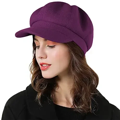 Sumolux Women Beret Newsboy Hat French Wool Cap Classic Autumn Spring Winter - Sumolux (1)