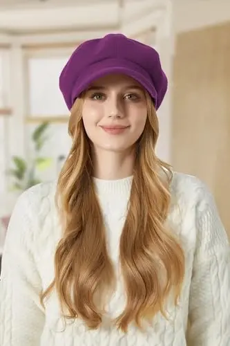Sumolux Women Beret Newsboy Hat French Wool Cap Classic Autumn Spring Winter - 3
