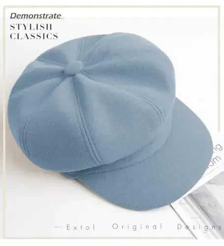 Sumolux Women Beret Newsboy Hat French Wool Cap Classic Autumn Spring Winter - 5