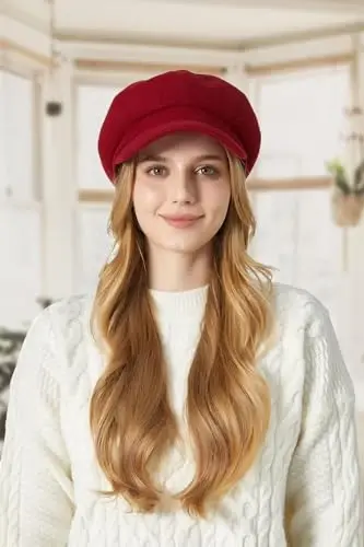 Sumolux Women Beret Newsboy Hat French Wool Cap Classic Autumn Spring Winter - 3