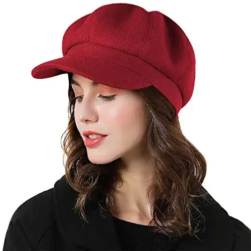 Sumolux Women Beret Newsboy Hat French Wool Cap Classic Autumn Spring Winter - Sumolux (1)