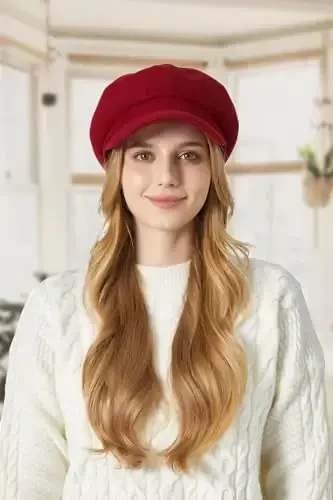 Sumolux Women Beret Newsboy Hat French Wool Cap Classic Autumn Spring Winter - 3