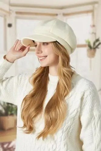 Sumolux Women Beret Newsboy Hat French Wool Cap Classic Autumn Spring Winter - 3