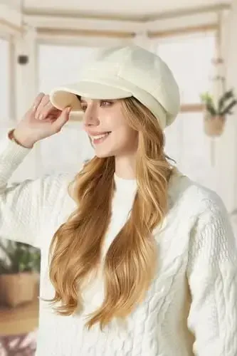 Sumolux Women Beret Newsboy Hat French Wool Cap Classic Autumn Spring Winter - 3