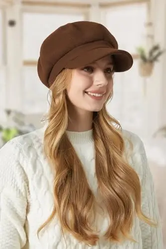 Sumolux Women Beret Newsboy Hat French Wool Cap Classic Autumn Spring Winter - 3