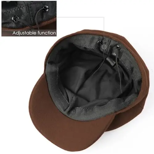 Sumolux Women Beret Newsboy Hat French Wool Cap Classic Autumn Spring Winter - 7