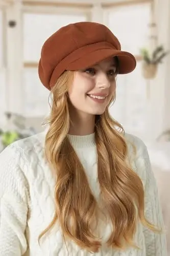 Sumolux Women Beret Newsboy Hat French Wool Cap Classic Autumn Spring Winter - 4