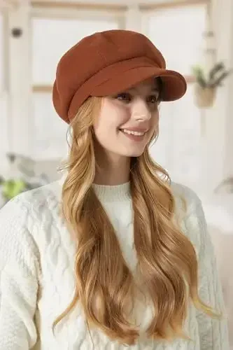 Sumolux Women Beret Newsboy Hat French Wool Cap Classic Autumn Spring Winter - 4