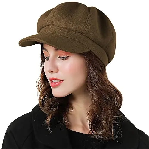 Sumolux Women Beret Newsboy Hat French Wool Cap Classic Autumn Spring Winter - 2