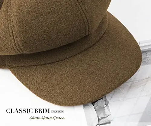 Sumolux Women Beret Newsboy Hat French Wool Cap Classic Autumn Spring Winter - 6