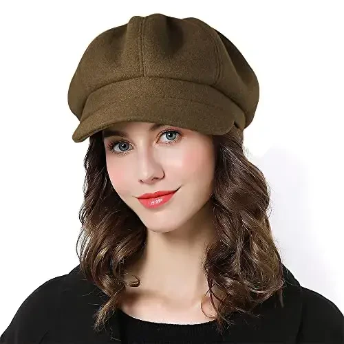 Sumolux Women Beret Newsboy Hat French Wool Cap Classic Autumn Spring Winter 