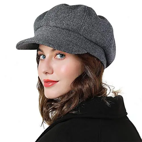 Sumolux Women Beret Newsboy Hat French Wool Cap Classic Autumn Spring Winter - SUMOLUX (1)