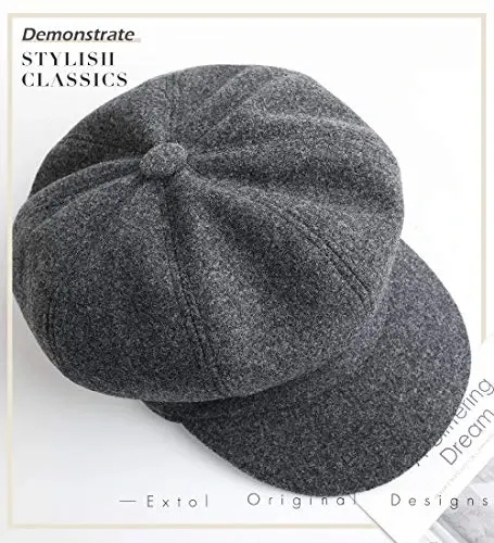 Sumolux Women Beret Newsboy Hat French Wool Cap Classic Autumn Spring Winter - 5