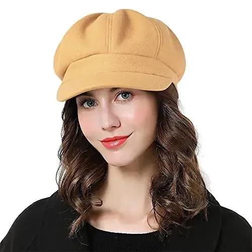 Sumolux Women Beret Newsboy Hat French Wool Cap Classic Autumn Spring Winter - 1