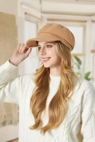 Sumolux Women Beret Newsboy Hat French Wool Cap Classic Autumn Spring Winter - 3