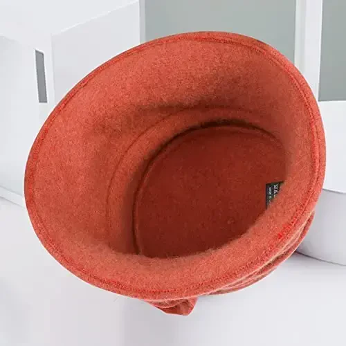Sumolux Women Beret Hat French Vintage Floral Wool Dress Cloche Classic Winter Hat 1920s - 5